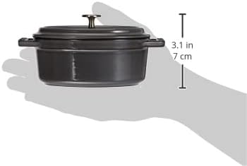 STAUB Mini Cocotte, oval mit Deckel 11 cm, 0,25 L, induktionsgeeignet, mit mattschwarzer Emaillierun
