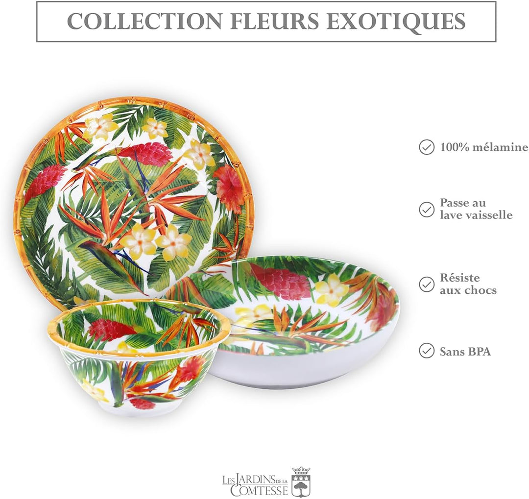 Les Jardins de la Comtesse Grosser Suppenteller ideal als Suppenteller oder Pastateller – Melamin –