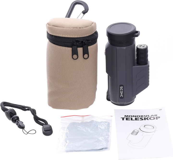 Wasserdichtes Monokular-Teleskop | Leicht mit Reisetasche, kompakt, 10-fache Vergrösserung, breites