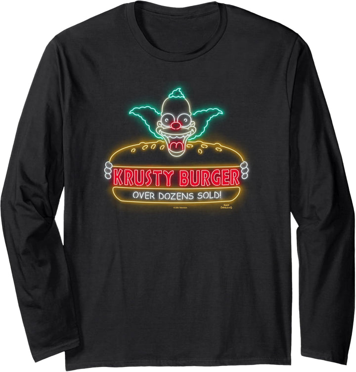 The Simpsons Krusty Burger Over Dozens Sold Neon Sign Langarmshirt