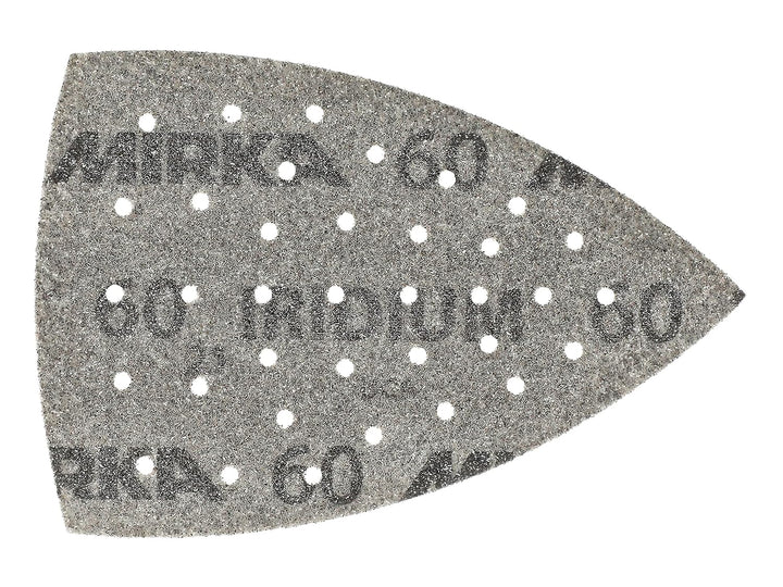 Mirka Iridium Schleifdreieck Premium-Schleifpapier 100x152x152mm 36-Loch Klett Korn 60, 50 Stk / Zum