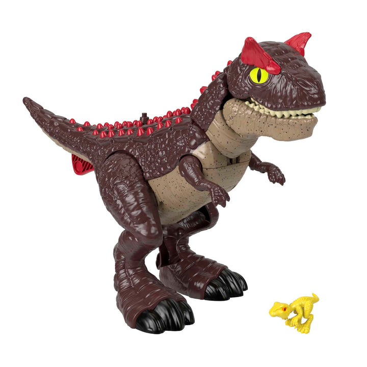 Imaginext Jurassic World Carnotaurus Dinosaurier-Spielzeug mit Hörner-Angriff, 28 cm grosse Figur mi