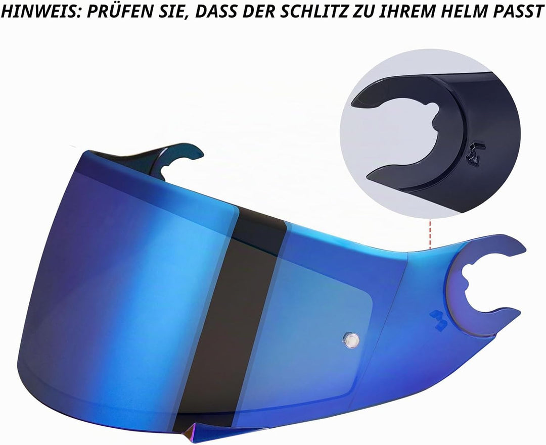 Motorradhelm Visier für Shark D Skwal D-Skwal 2 Spartan Carbon,Helmvisier Motorrad Windschutz Helm O