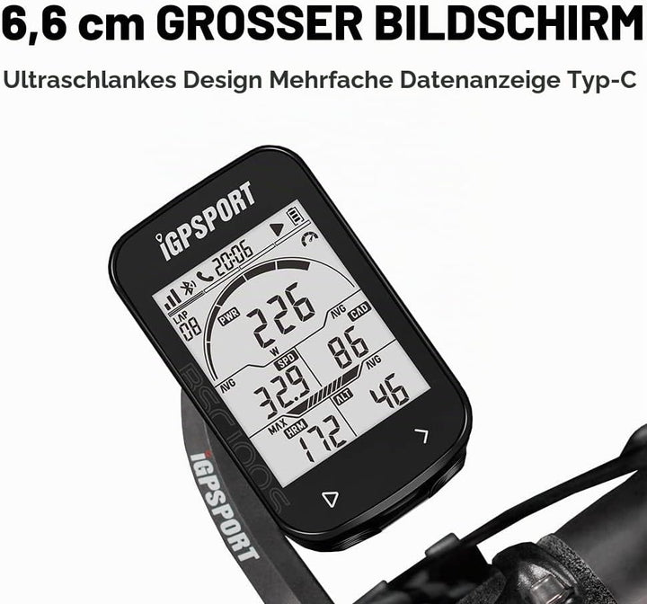 GPS Fahrradcomputer mit ANT + Funktion Radfahren Computer Unterstützung Pulsmesser und Geschwindigke