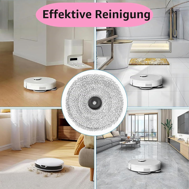 HIYOUNG Wischtücher mit Ersatzhalterung Zubehör für Dreame L10s Pro Ultra Heat/L10s Ultra Gen2/L10s