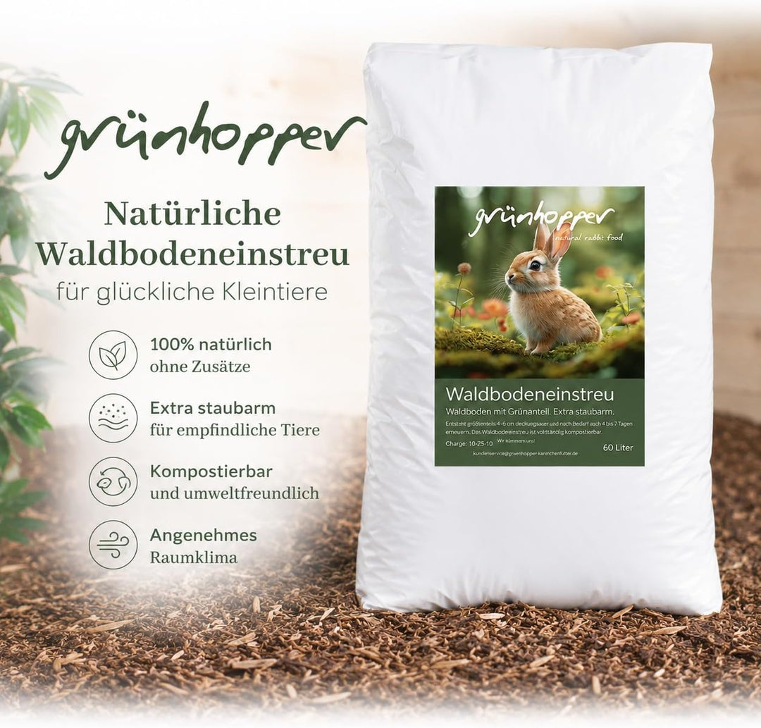 grünhopper Waldbodeneinstreu 60 Liter