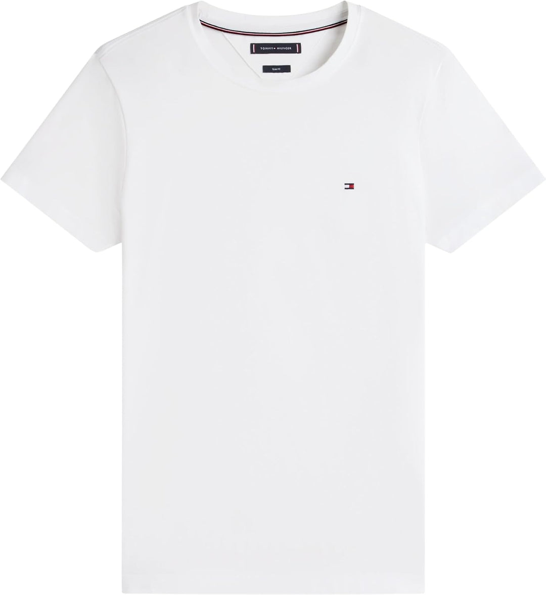 Tommy Hilfiger Herren Core Stretch Extra Slim Fit C-Neck Tee S/S-T-Shirts XXL Weiss, XXL Weiss