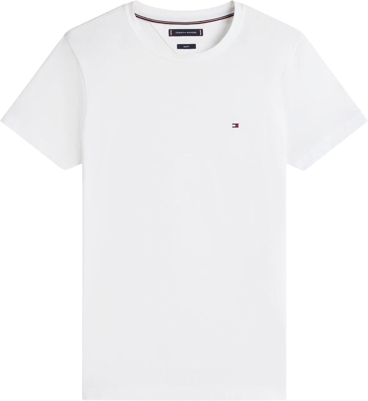 Tommy Hilfiger Herren Core Stretch Extra Slim Fit C-Neck Tee S/S-T-Shirts XXL Weiss, XXL Weiss