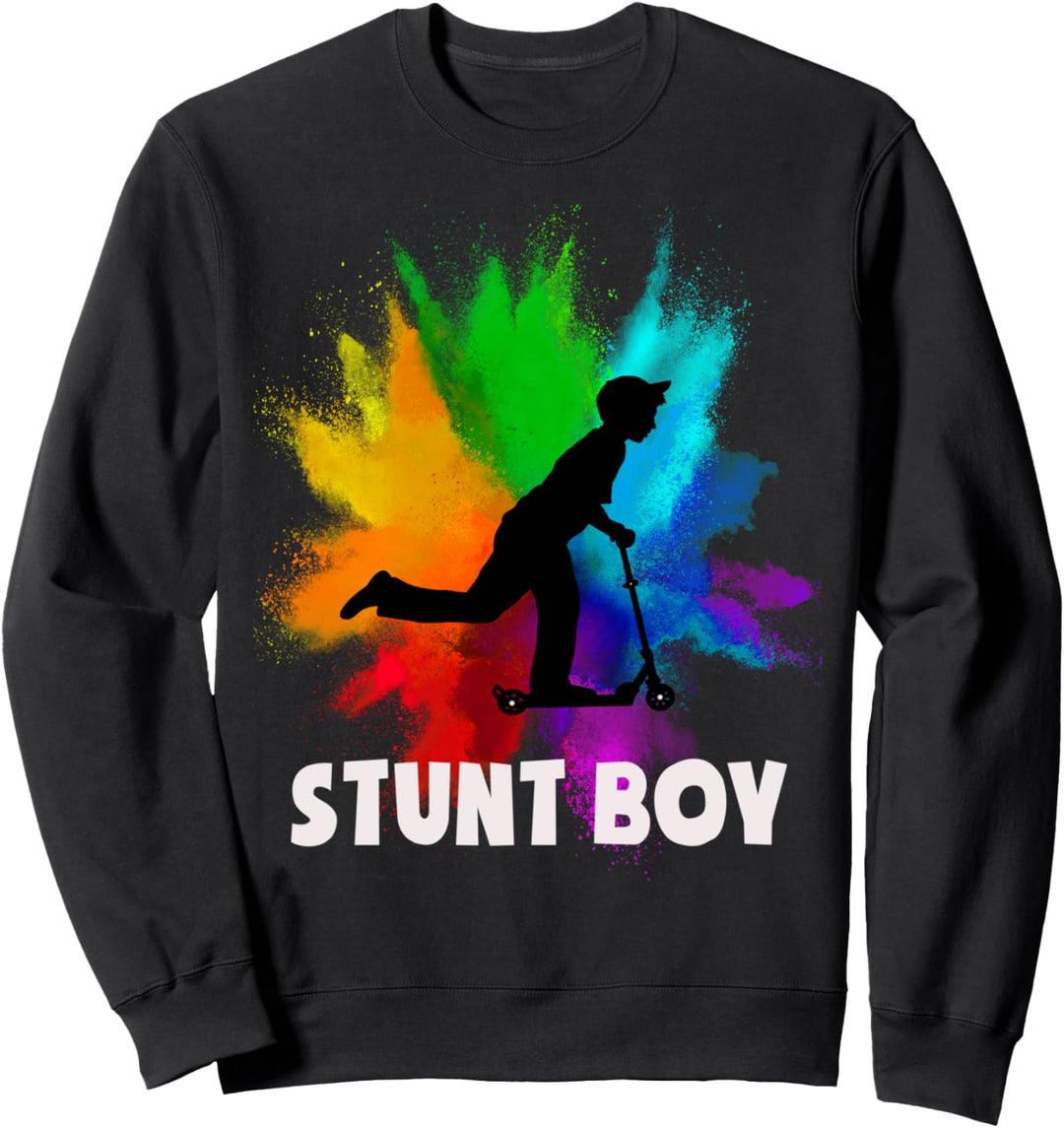 Stunt Tretroller Skater Scooter Tricks Kinder Mann Geschenk Sweatshirt