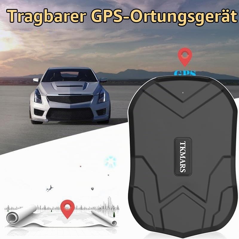 TKMARS GPS Tracker Auto Tracker für Auto 20000 Mah bis Zu 240 Tage Standby-Zeit GPS Tracker mit SIM