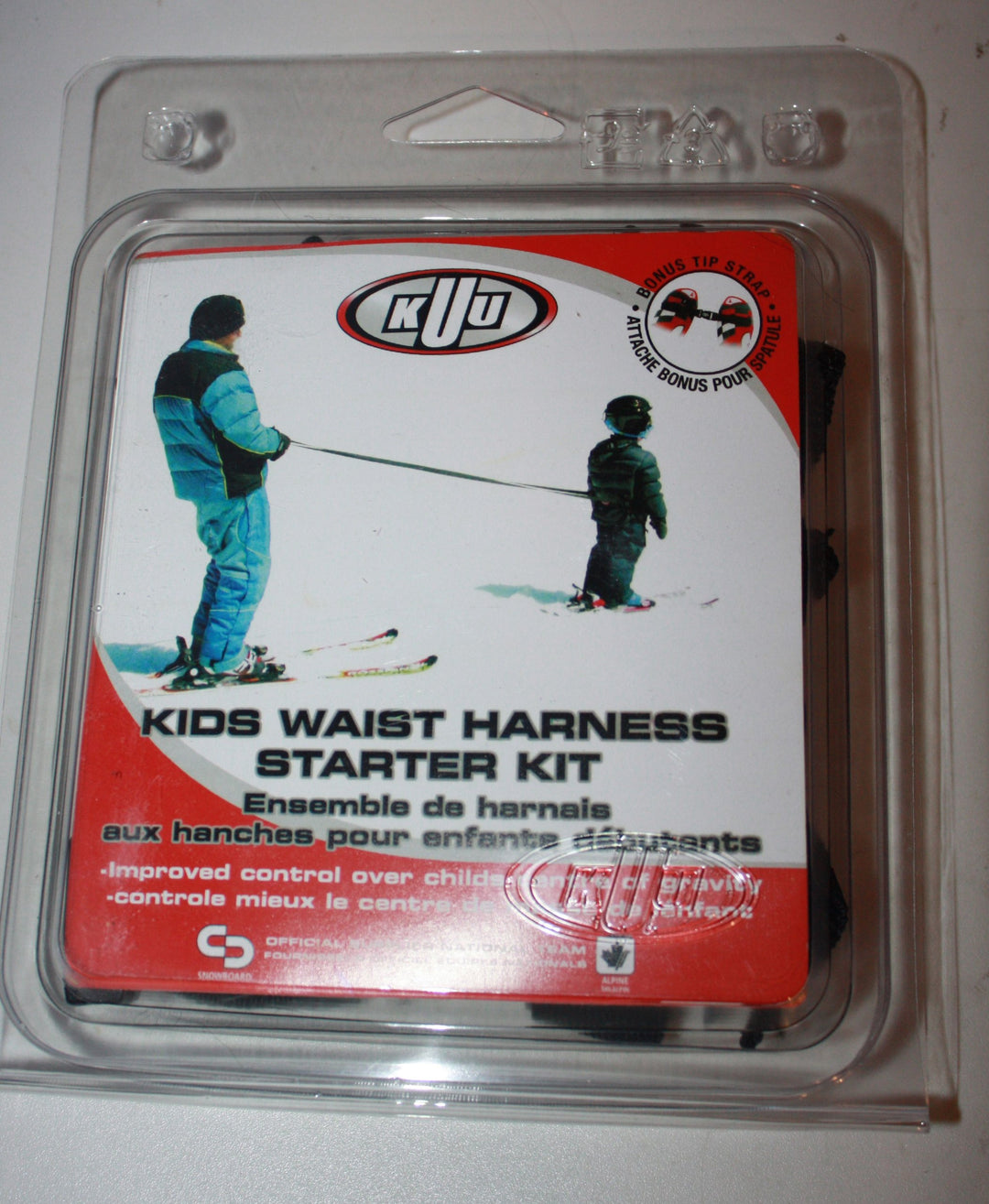 KUU Kids Ski Waist Harness Kinder-Ski-Leine mit Brustgurt schwarz