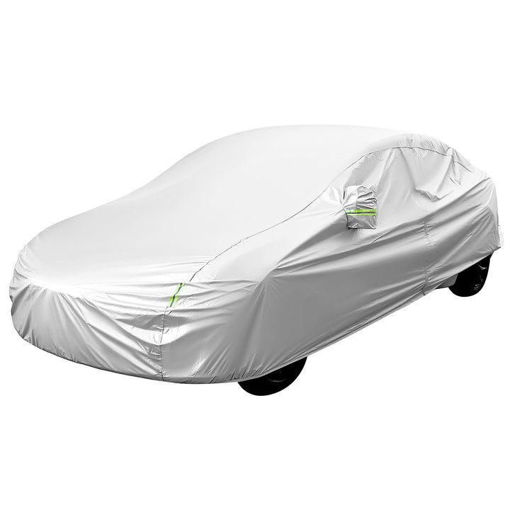 QWORK® Autoabdeckung, 470x180x150cm Aussen- Anti-Kratz-, UV-Schutz & wasserdichte Fahrzeugabdeckung,
