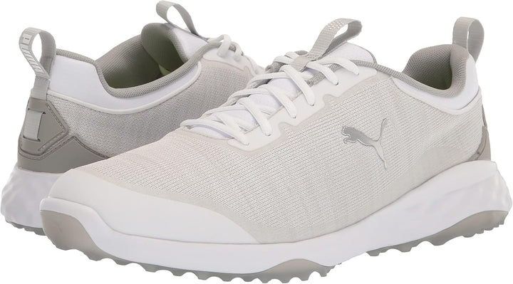 PUMA Herren Fusion Pro Extra Wide Golfschuhe 46 EU Puma Weiss Puma Silver High Rise, 46 EU Puma Whit
