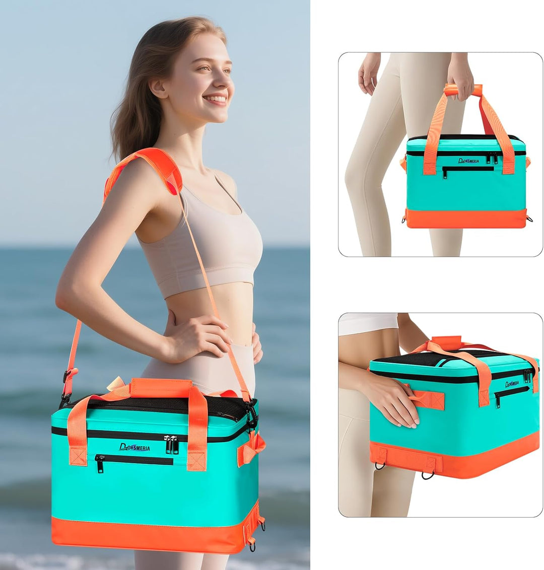 Paddle Board Cooler Wasserdicht, Super Capacity SUP Paddleboard Deck Cooler mit Schultergurt & 6 ela