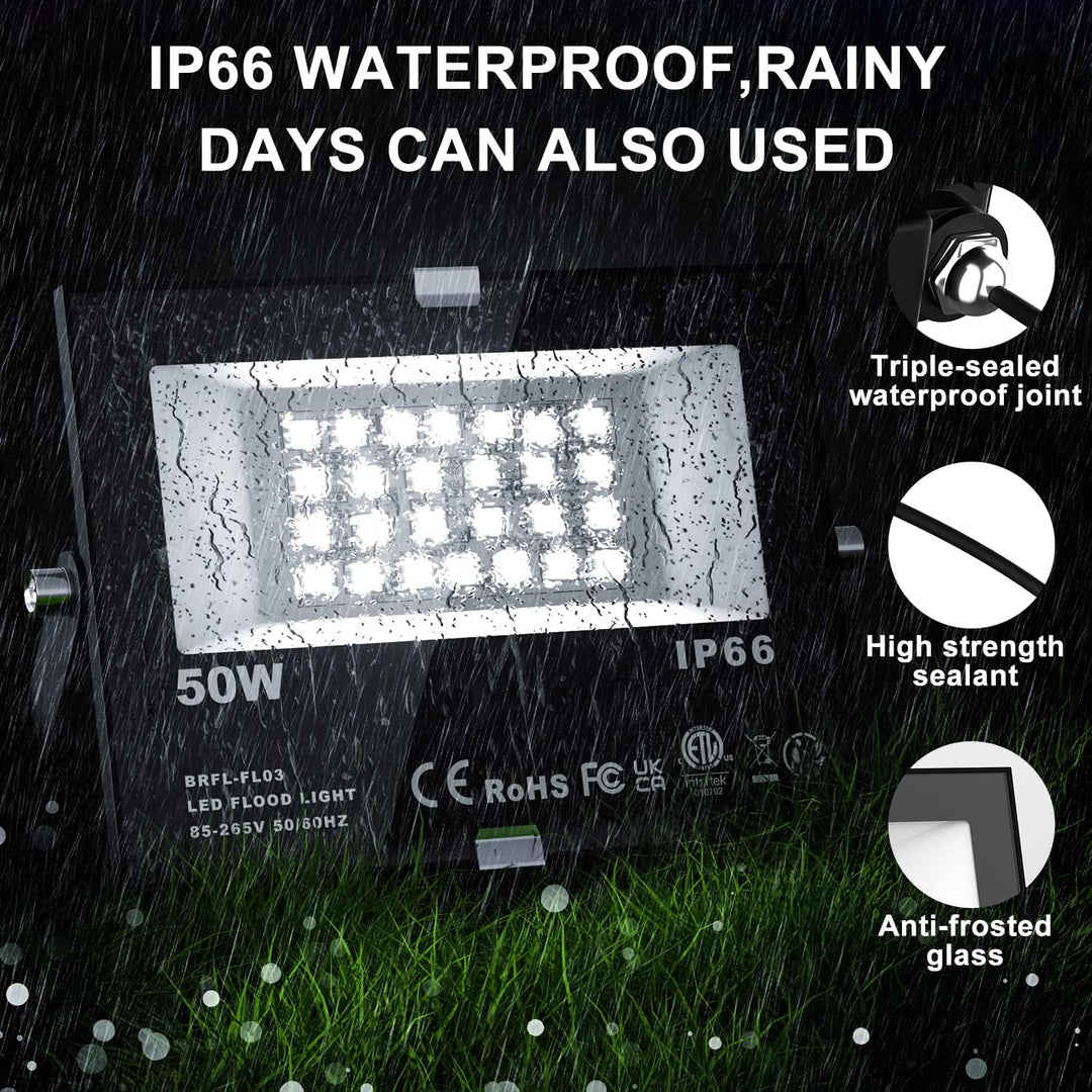 ChangM RGB LED Strahler Fluter Aussen Mit Fernbedienung Objektbeleuchtung 2er Pack 50W LED Fluter Fl