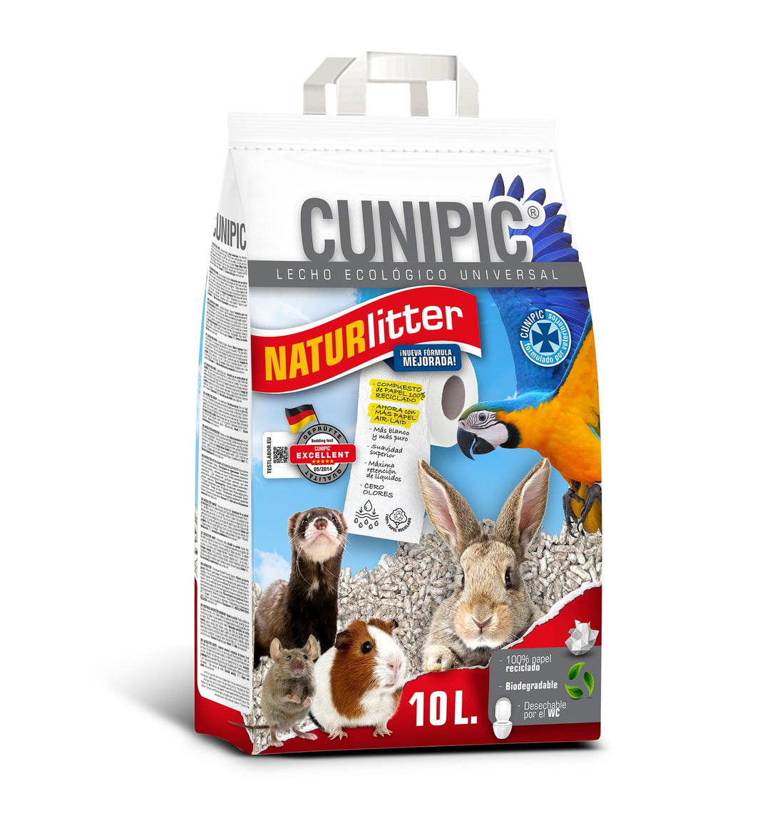 CUNIPIC Naturlitter Ökologisches Papier 10 Liter schwarz 10 L, schwarz 10 L