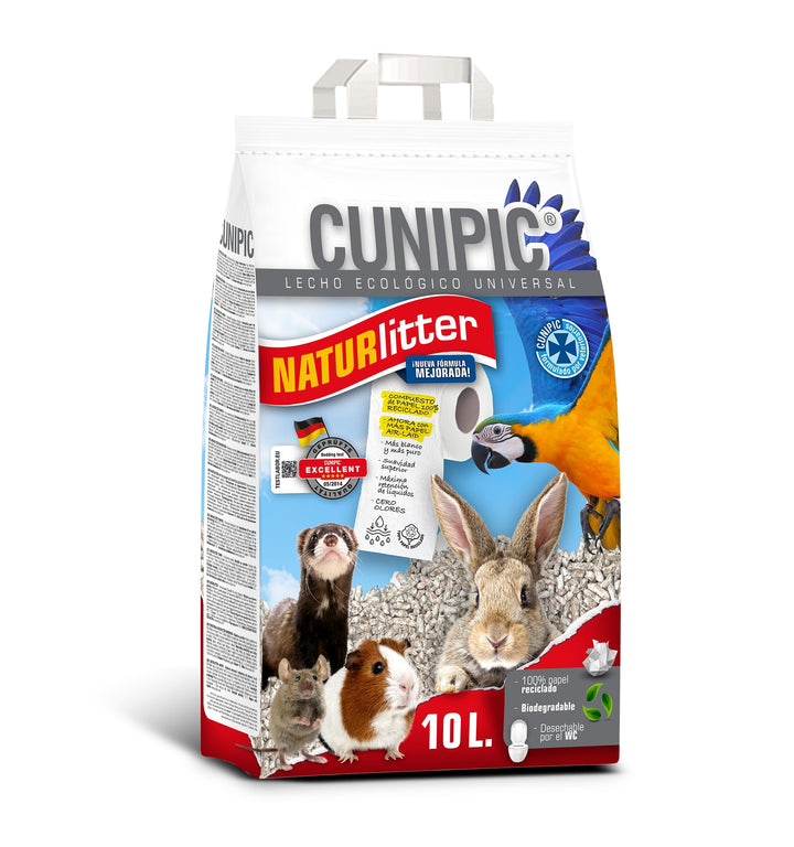 CUNIPIC Naturlitter Ökologisches Papier 10 Liter schwarz 10 L, schwarz 10 L