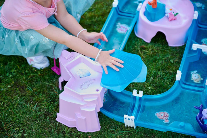 AquaPlay Meerjungfrau Wasserbahn - Outdoor-Wasserspiel mit Bahn, Boot und 2 Spiel-Figuren in Meerjun