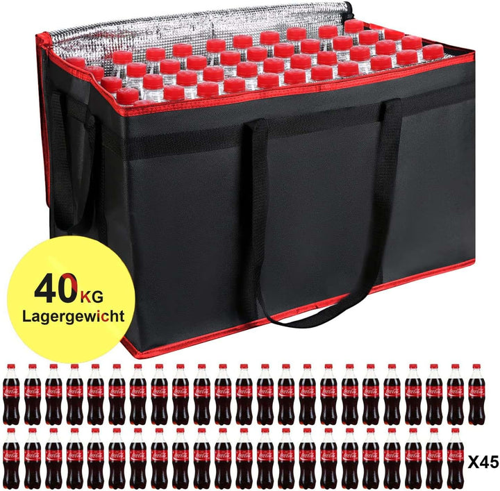musbus riutilizzabile, per alimenti refrigerati e isolati, ideale per la spesa Della spesa (Nero) Bo