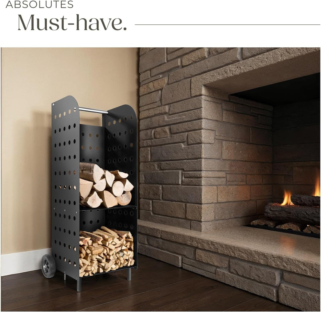 tectake® Holzwagen Kaminholzwagen