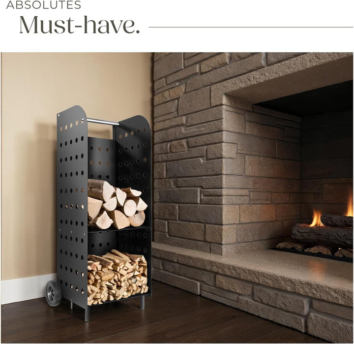 tectake® Holzwagen Kaminholzwagen