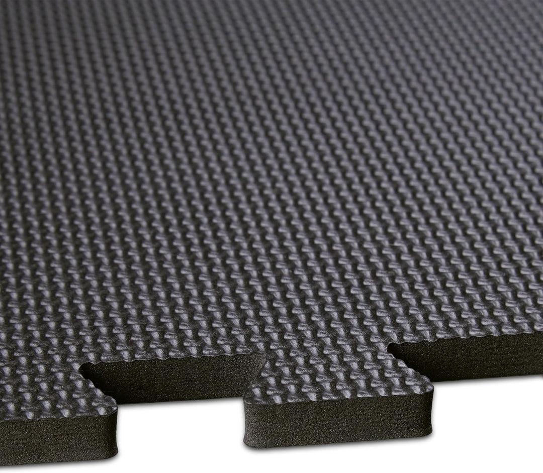 Relaxdays 120 x Bodenschutzmatte 30x30cm, 10,75m², erweiterbar, stossdämpfende Schutz Unterlagen Fit