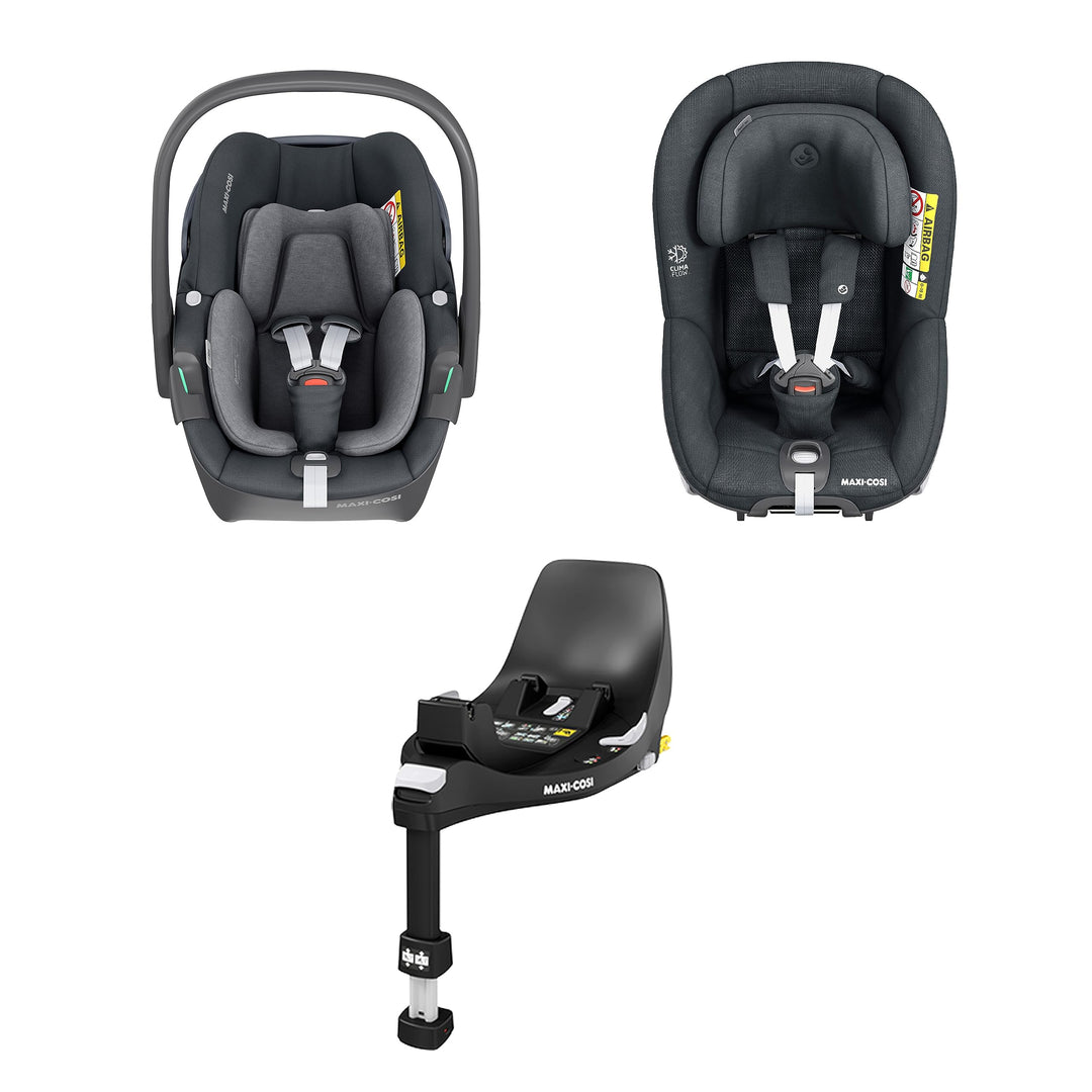 Maxi-Cosi FamilyFix 360 i-Size Basis, Pebble 360 i-Size Babyschale, Pearl 360 i-Size Kleinkindautosi