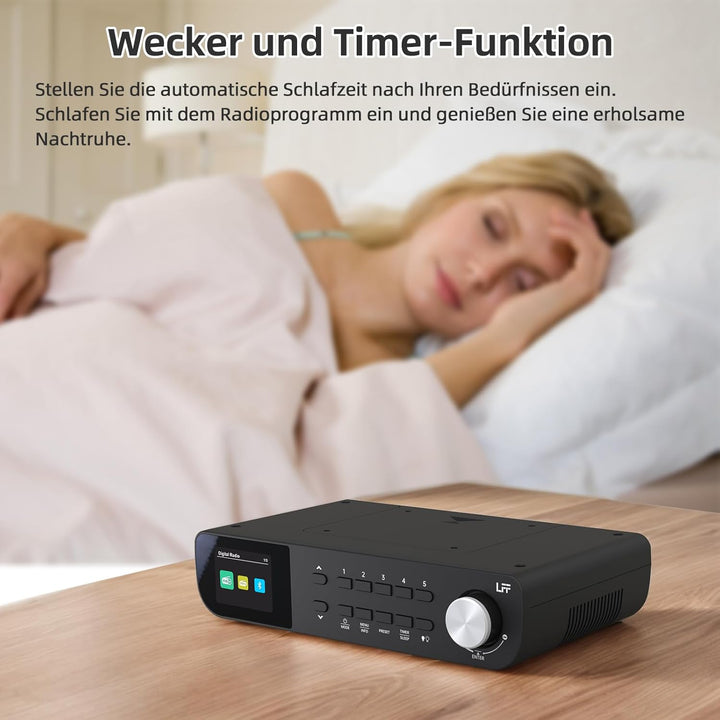 DAB Radio, LFF Küchenradio, DAB Digital Radio, DAB+ Radio Unterbau, Tragbares Küchen Radio Kabelgebu