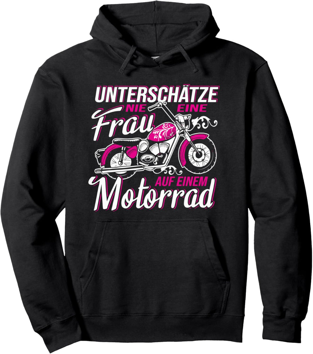 Motorradfahrerin Frauen Motocross Motorrad Fahrerin Geschenk Pullover Hoodie