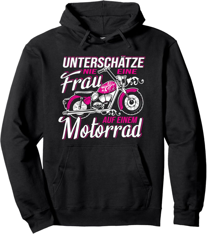 Motorradfahrerin Frauen Motocross Motorrad Fahrerin Geschenk Pullover Hoodie