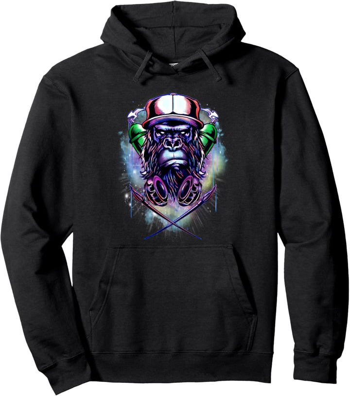 Graffiti Gorilla Street Art Bunt Nice Medium Gorilla Pullover Hoodie