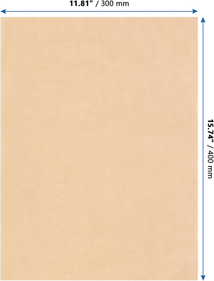 400 Stück Backpapier Zuschnitte 30 x 40cm, Baking Paper Braun Pergamentpapier Fettdicht Papier, Anti