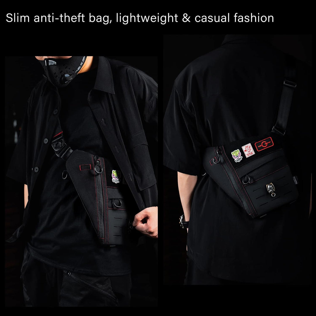 TACTICAL GEEK Cache L1 Umhängetasche Leichter Brustrucksack Umhängetasche Anti-Diebstahl Wasserdicht