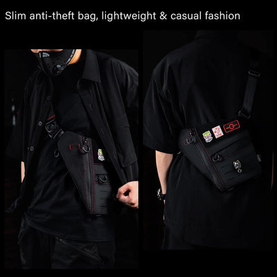 TACTICAL GEEK Cache L1 Umhängetasche Leichter Brustrucksack Umhängetasche Anti-Diebstahl Wasserdicht