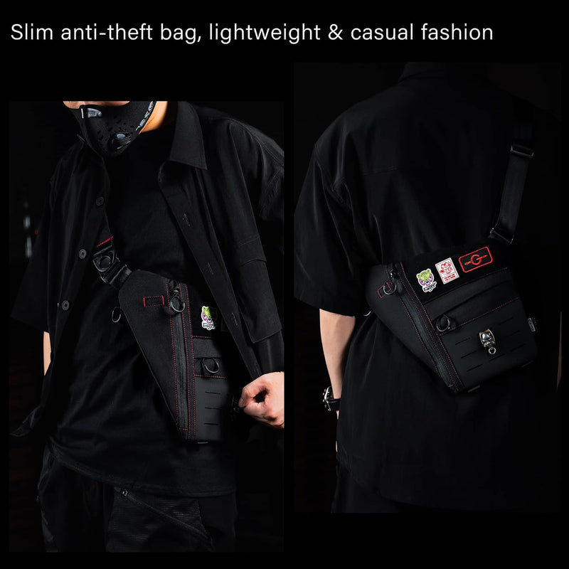 TACTICAL GEEK Cache L1 Umhängetasche Leichter Brustrucksack Umhängetasche Anti-Diebstahl Wasserdicht