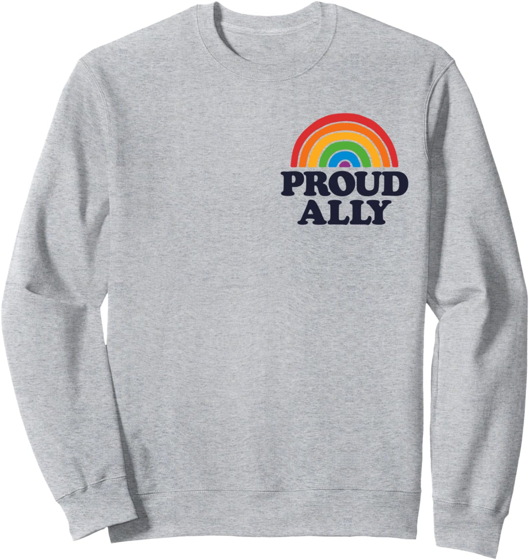 LGBTQ Proud Ally Pocket Lesbian Gay Pride LGBT Rainbow Flag Sweatshirt
