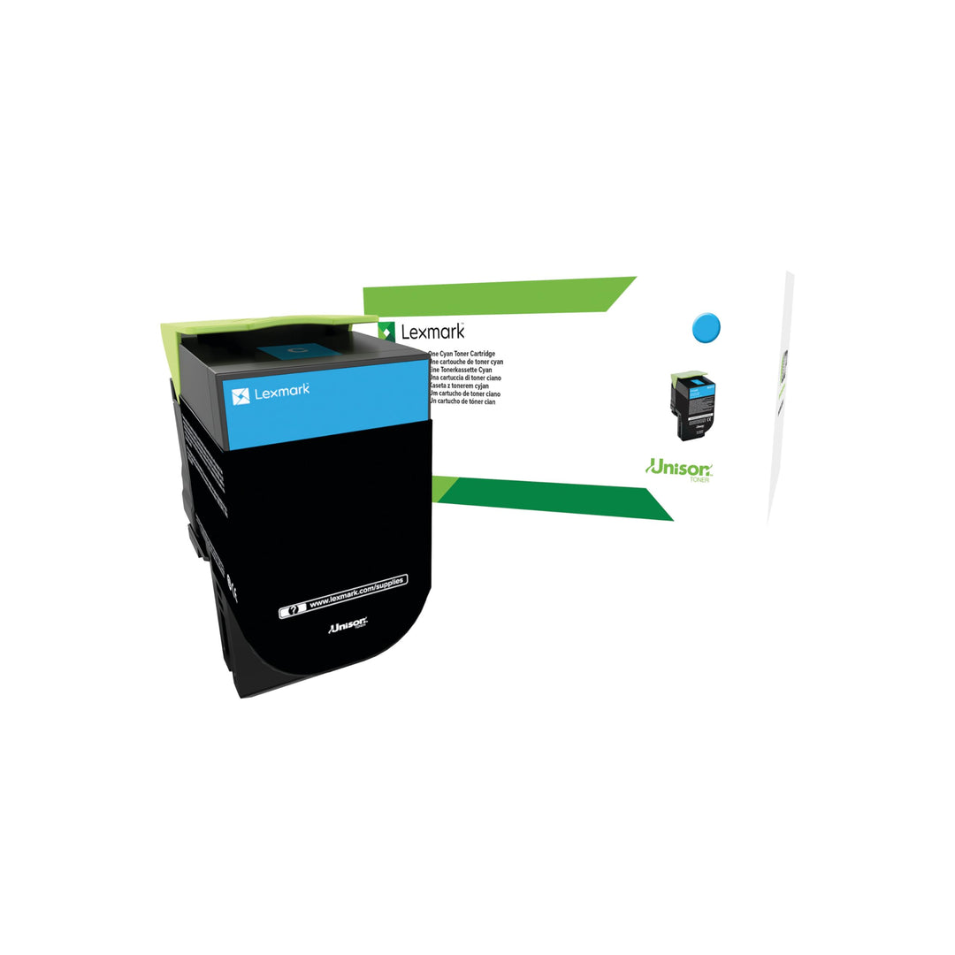 Lexmark 70C2HC0 High Capacity Return Program Toner Cartridge, Cyan