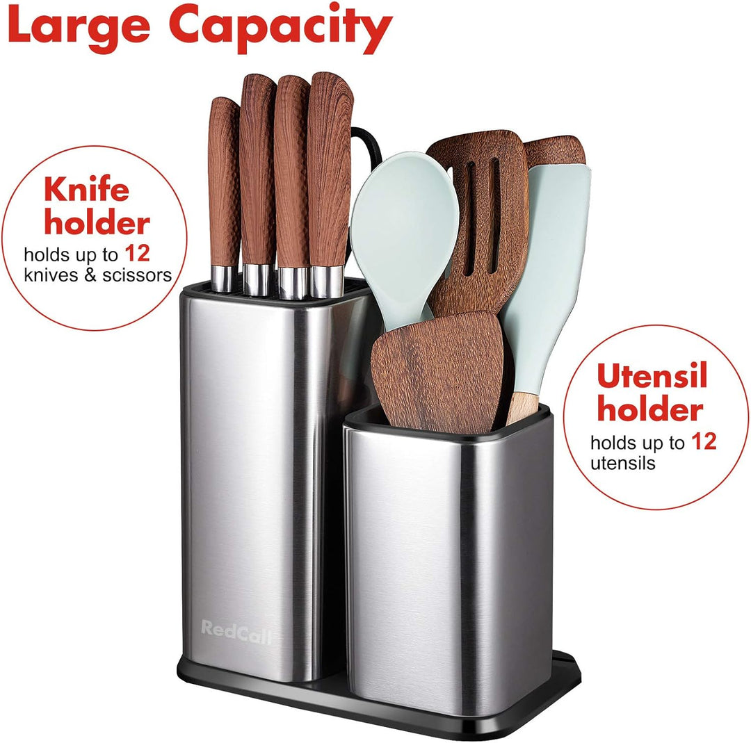 RedCall Universal-Messerblock ohne Messer, Edelstahl-Küchenmesserhalter für Arbeitsplatte, moderner