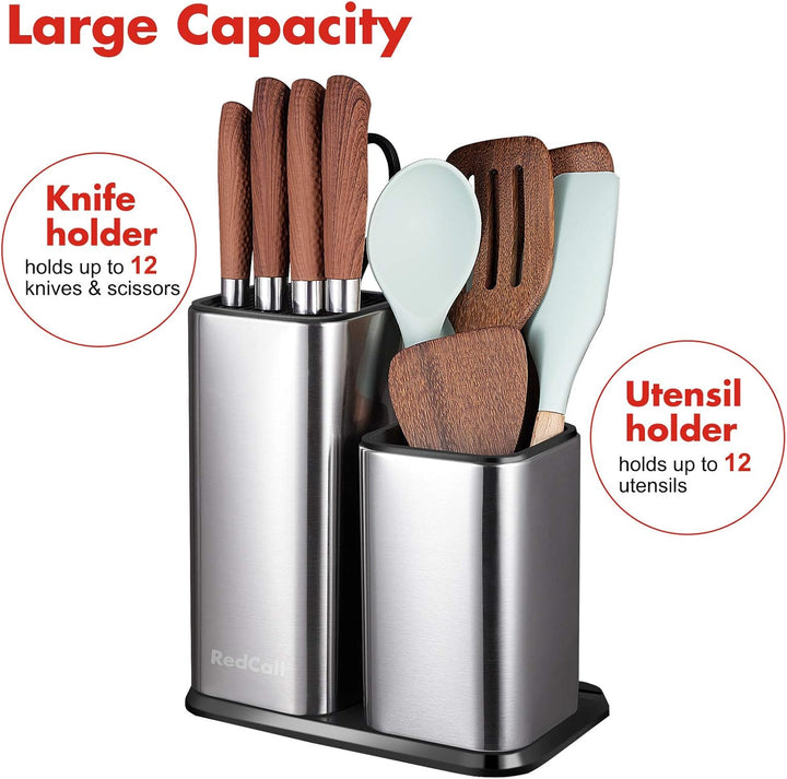 RedCall Universal-Messerblock ohne Messer, Edelstahl-Küchenmesserhalter für Arbeitsplatte, moderner