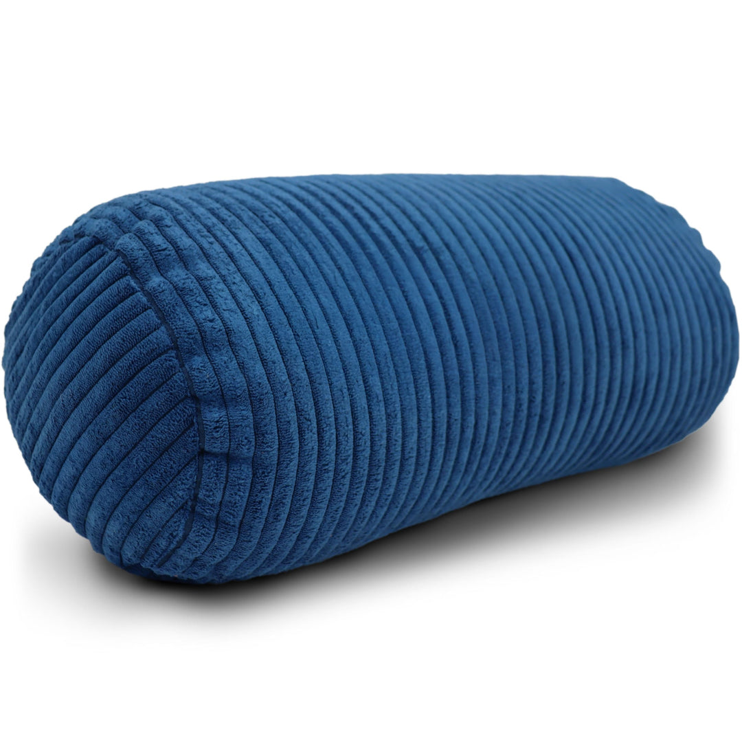 Amilian Nackenrolle mit Bezug 40x15 cm – Cord Kissen mit Füllung – Waschbar – Für Erwachsene &amp; Kinde