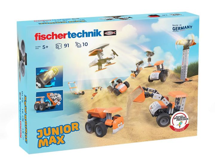 fischertechnik Junior Max Konstruktionsspielzeug ab 5 Jahren, 10 Modelle | Solar-Baukasten 576101 mi