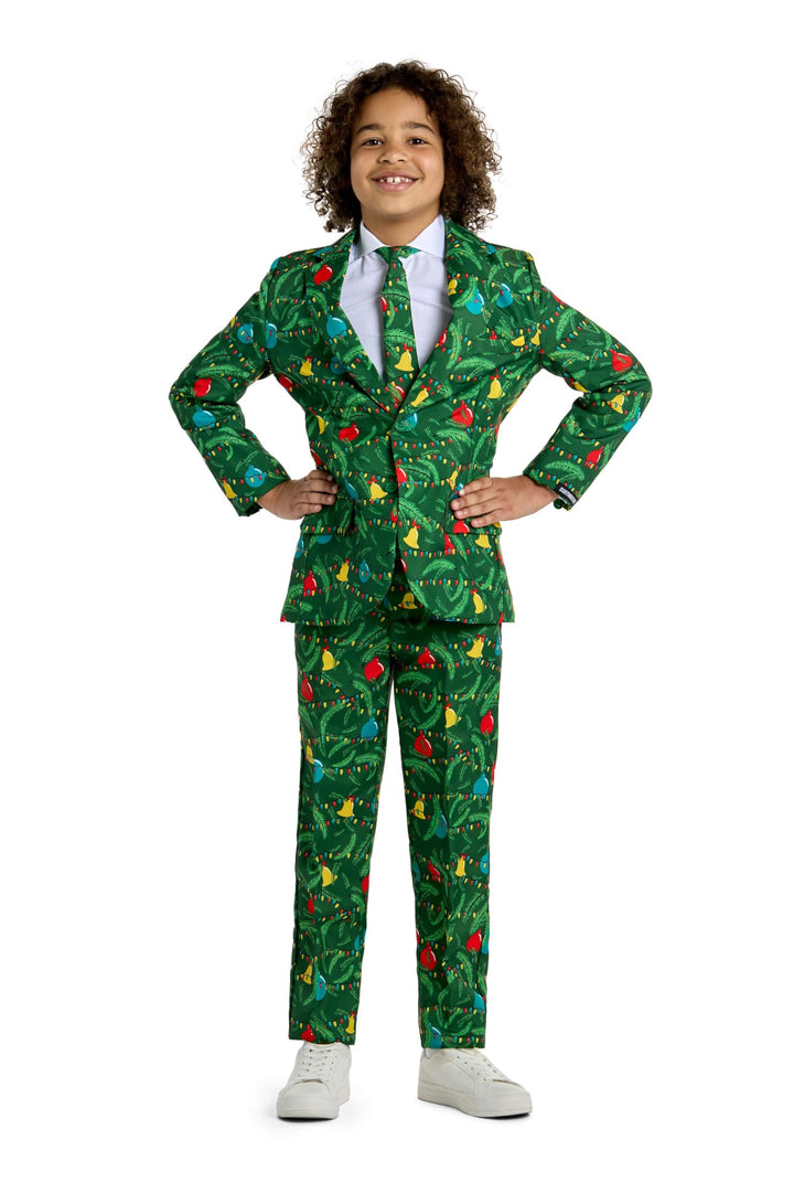 Suitmeister Weihnachtsanzug für Jungen - lustige hässliche Weihnachtskleidung mit echten Lichterner
