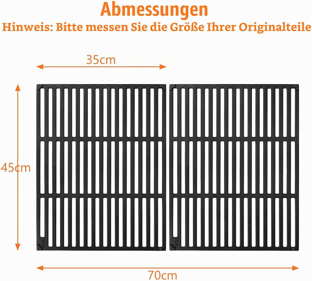 45x35cm Gusseisen Grillrost für Rösle Videro G4-S, Rösle Allflame Prime 4,Grillrost Ersatzteil für E