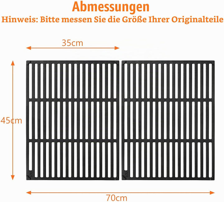 45x35cm Gusseisen Grillrost für Rösle Videro G4-S, Rösle Allflame Prime 4,Grillrost Ersatzteil für E