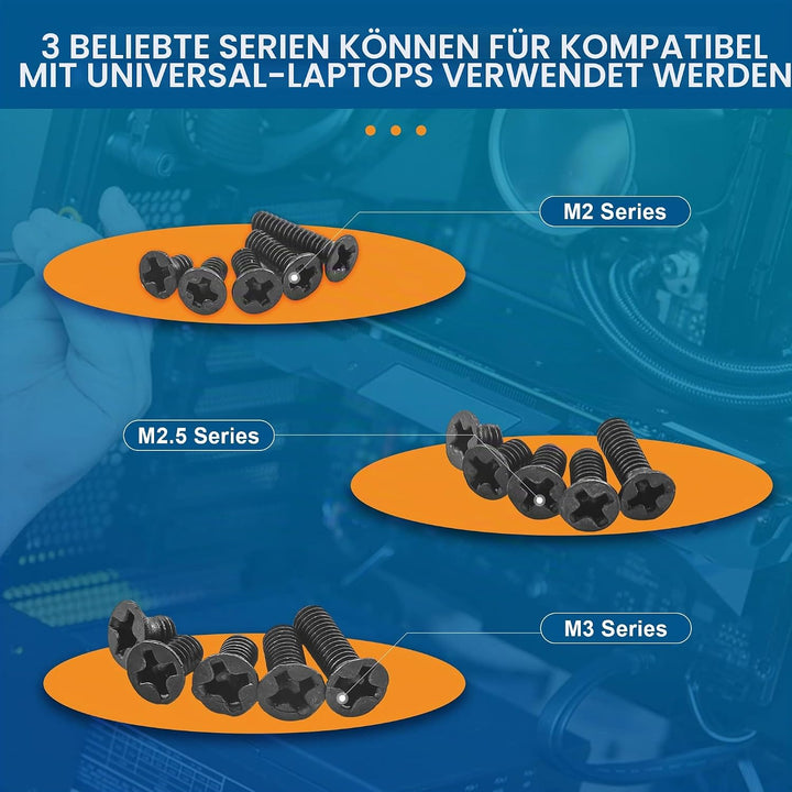 NINDEJIN PC Schrauben M2 M2.5 M3 Laptop Computer Schrauben Set für Universal Laptop Lenovo Gateway S
