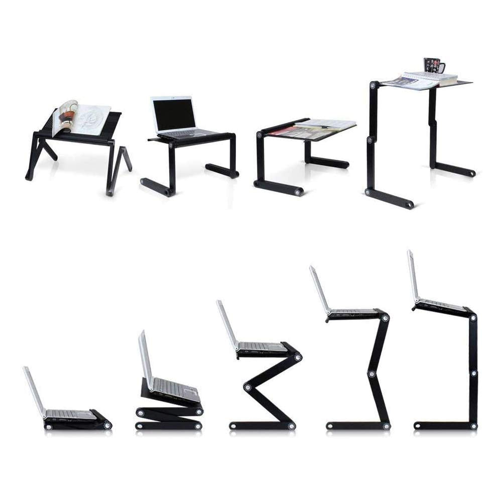 OHMG Laptop-Ständer, faltbar, für Laptop, Bett, Tablett, Leseständer, neigbar, für Sofa, Buch, Zeits