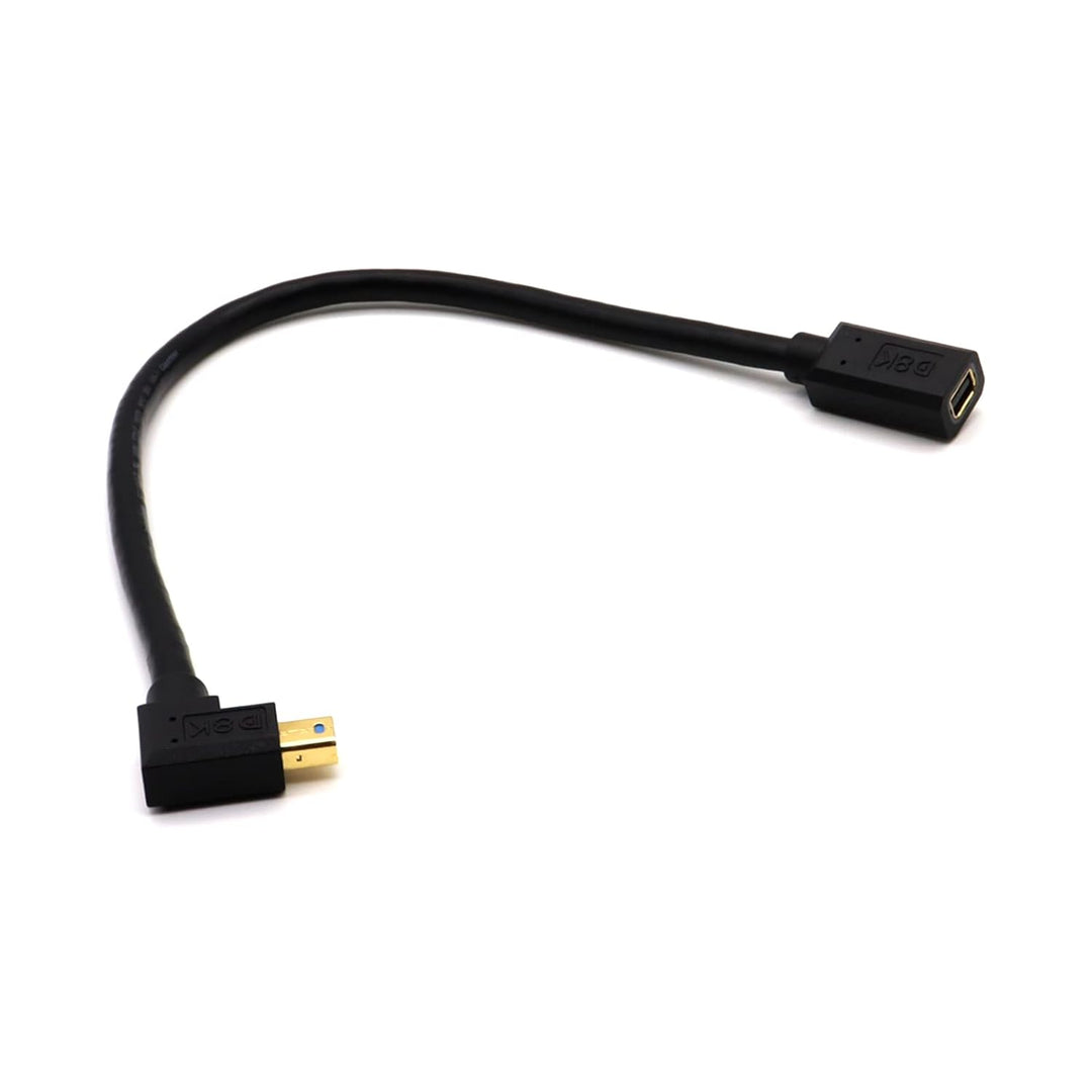 8K60hz Mini DisplayPort Buchse auf Mini DP Stecker Kabel, 90 Winkel rechts Mini Displayport 1,4 V au