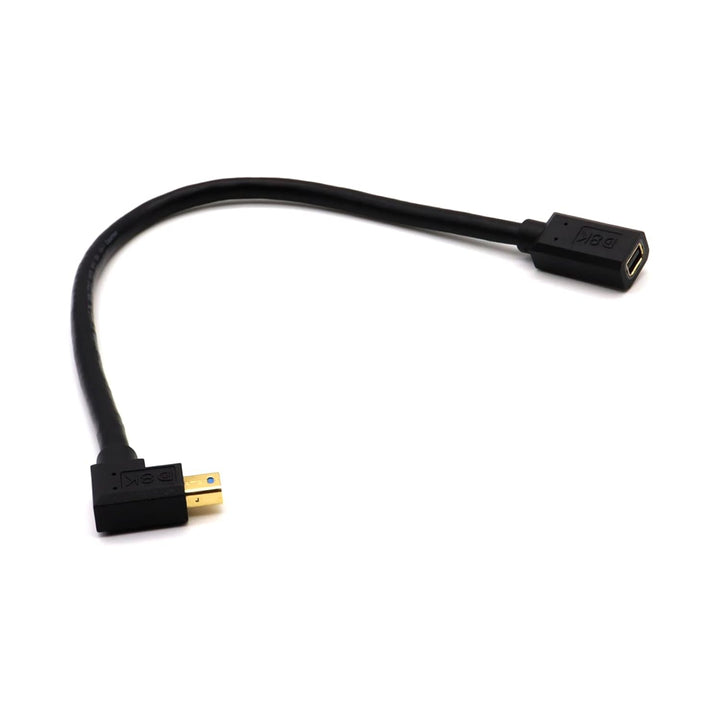 8K60hz Mini DisplayPort Buchse auf Mini DP Stecker Kabel, 90 Winkel rechts Mini Displayport 1,4 V au