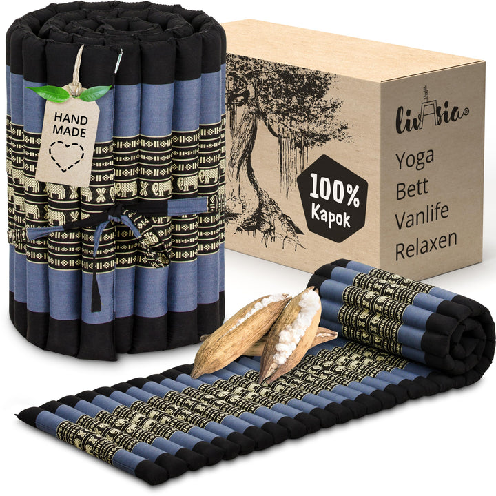 livasia Rollmatte Rollmatratze S schmal - 200x50x4,5cm - Gästebett Gästematratze 1 Person mit Muster