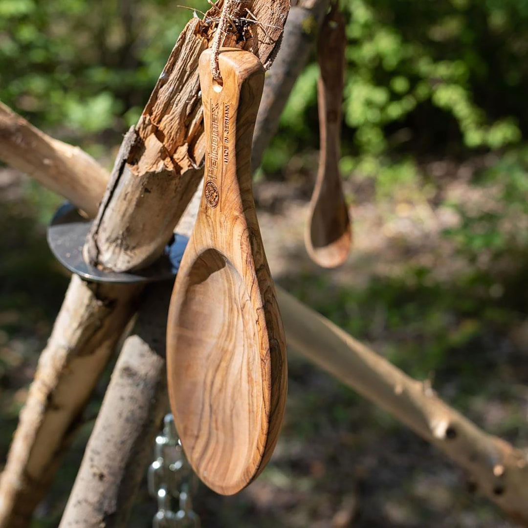 Petromax Griffschale 25 cm - Handgefertigte Schale aus Olivenholz | Robustes Bushcraft-Geschirr mit